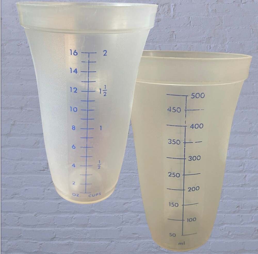 Tupperware Replacement 844 Shaker Mixer Blender Base Only 2 Cup Clear Blue USA